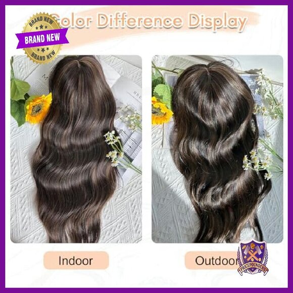20in Synthetic Hair Topper with Fringe Bangs for Volume & Thinning Hair main image 6